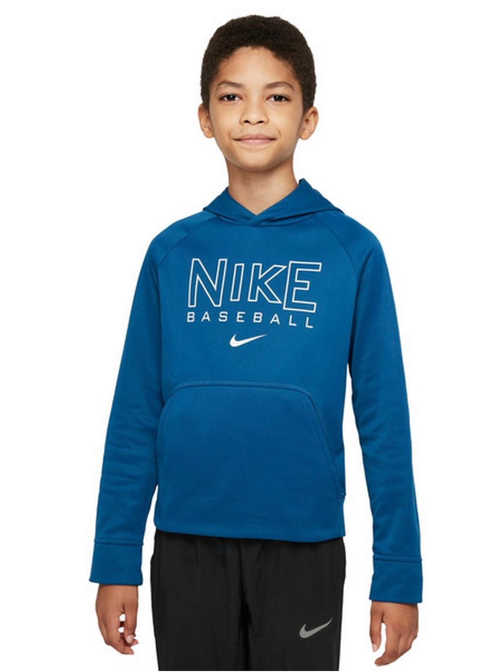 Nike Therma-Fit Boys' Blue Baseball Hoodie